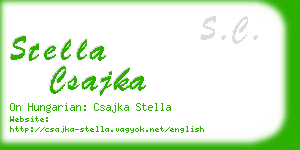 stella csajka business card
